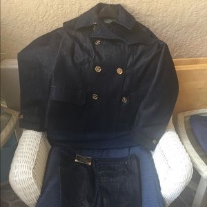 LAUREN RALPH LAREN 2-PC PROFESSIONAL JEAN SUIT
